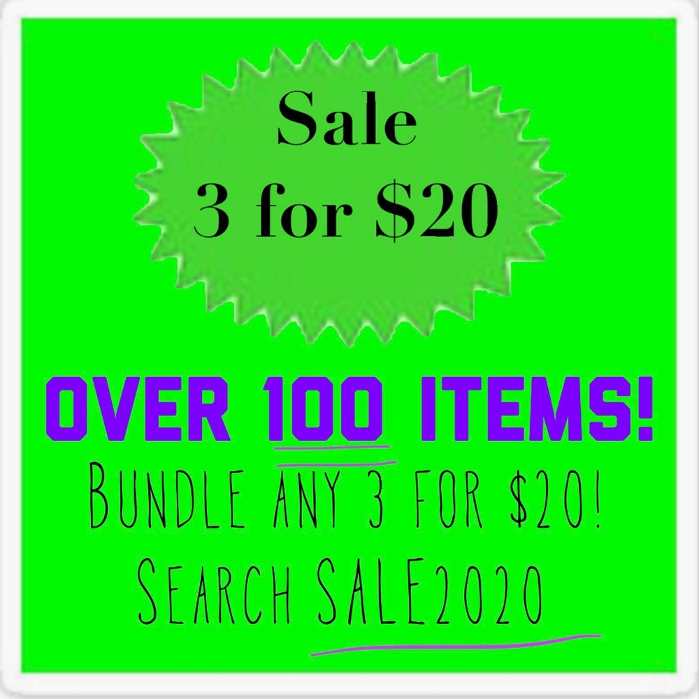 CLOSET SALE All listings with sign 3 for $20!  Sk